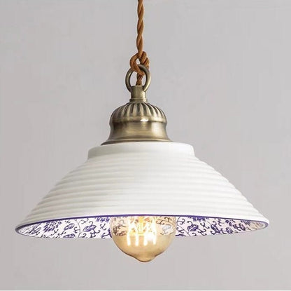 Traditional European Glass Pendant Lamp
