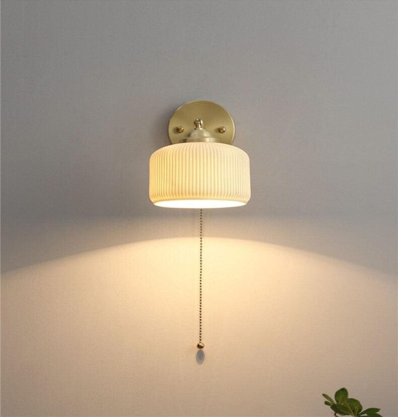Classic Porcelain Egg Shaped Wall Light with Bulb
