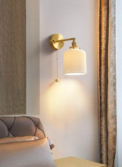 Classic Porcelain Egg Shaped Wall Light with Bulb