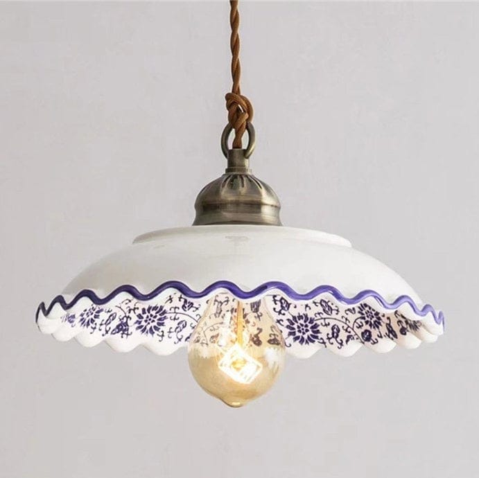 Traditional European Glass Pendant Lamp