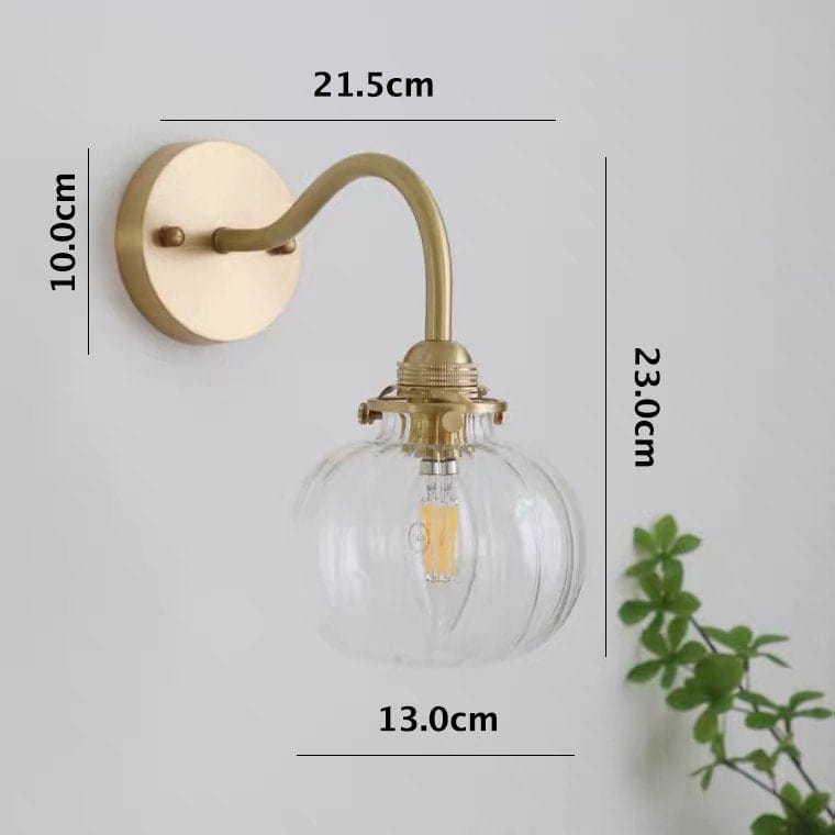 Small Vintage Glass Wall Lamp
