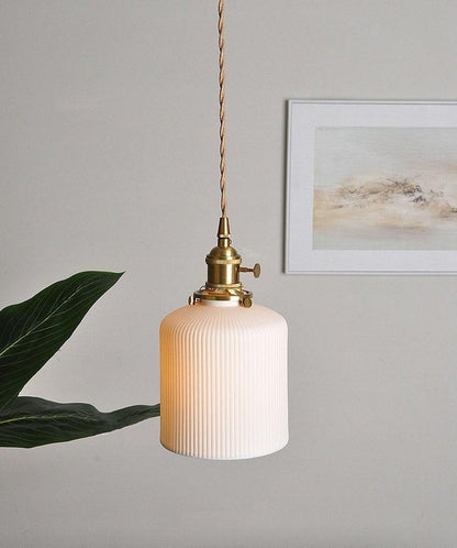 Oriental Style Ceramic Hanging Light