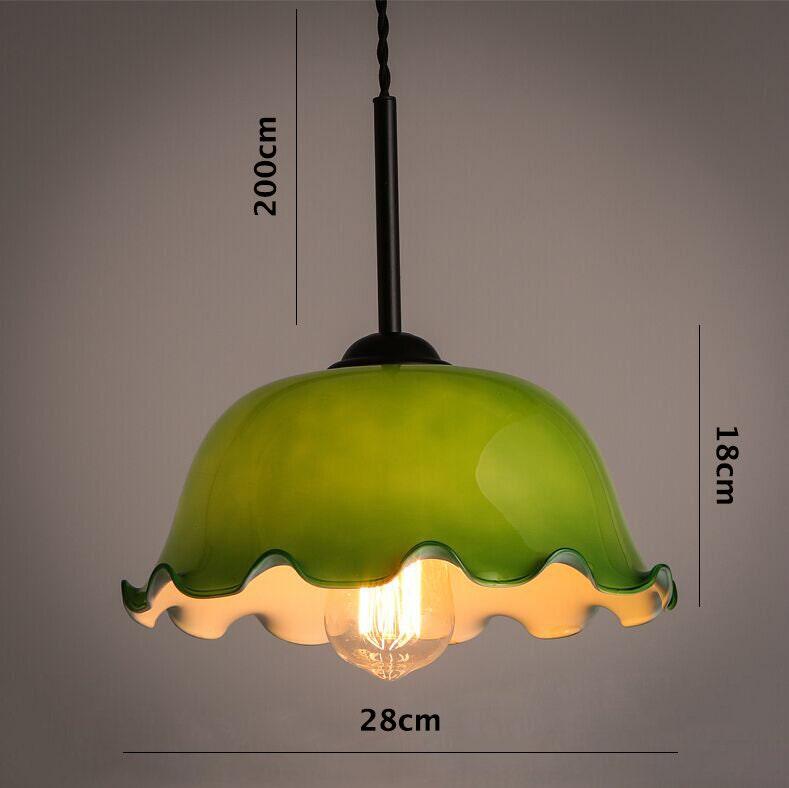 Stylish Glass Pendant Lamp With White Shade
