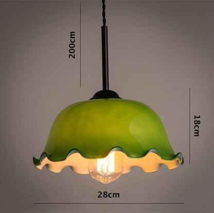 Stylish Glass Pendant Lamp With White Shade