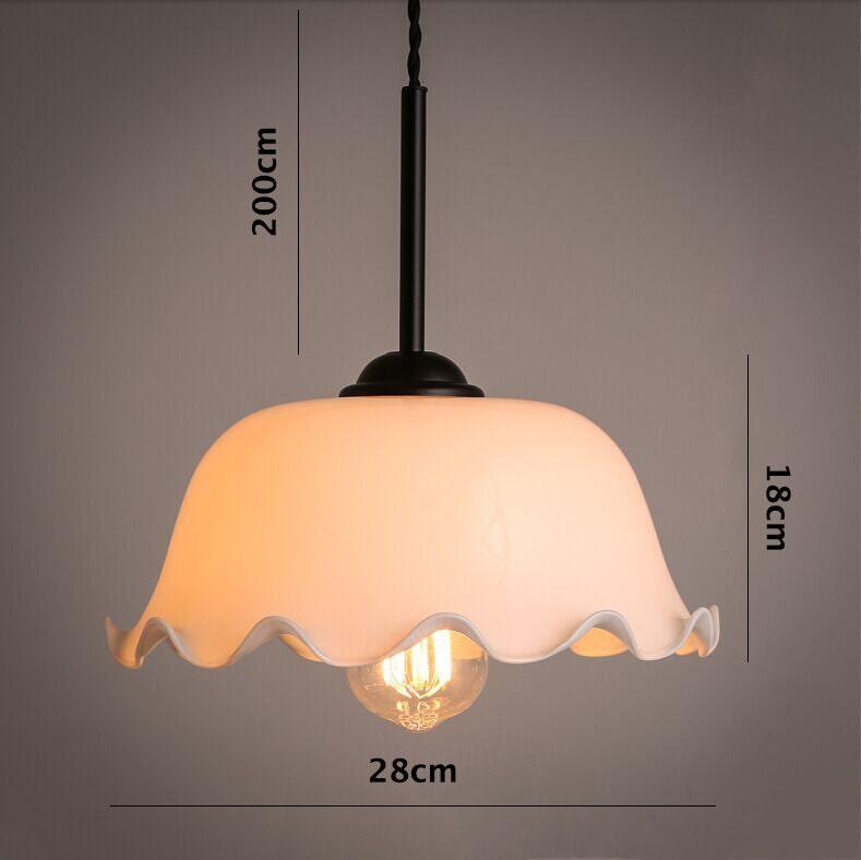 Stylish Glass Pendant Lamp With White Shade