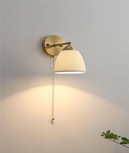 Simple White Porcelain Wall Light - OutfitLondon
