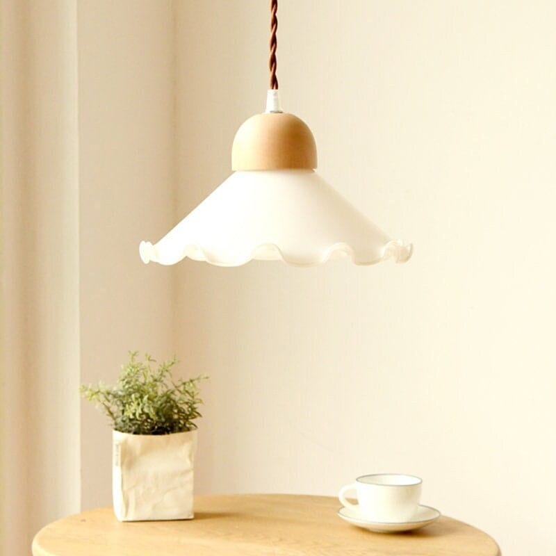 Elegant Clear Glass Flower Pendant Lighting Fixture