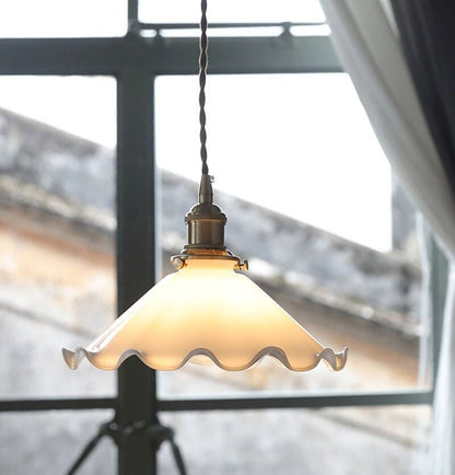 Elegant Clear Glass Flower Pendant Lighting Fixture