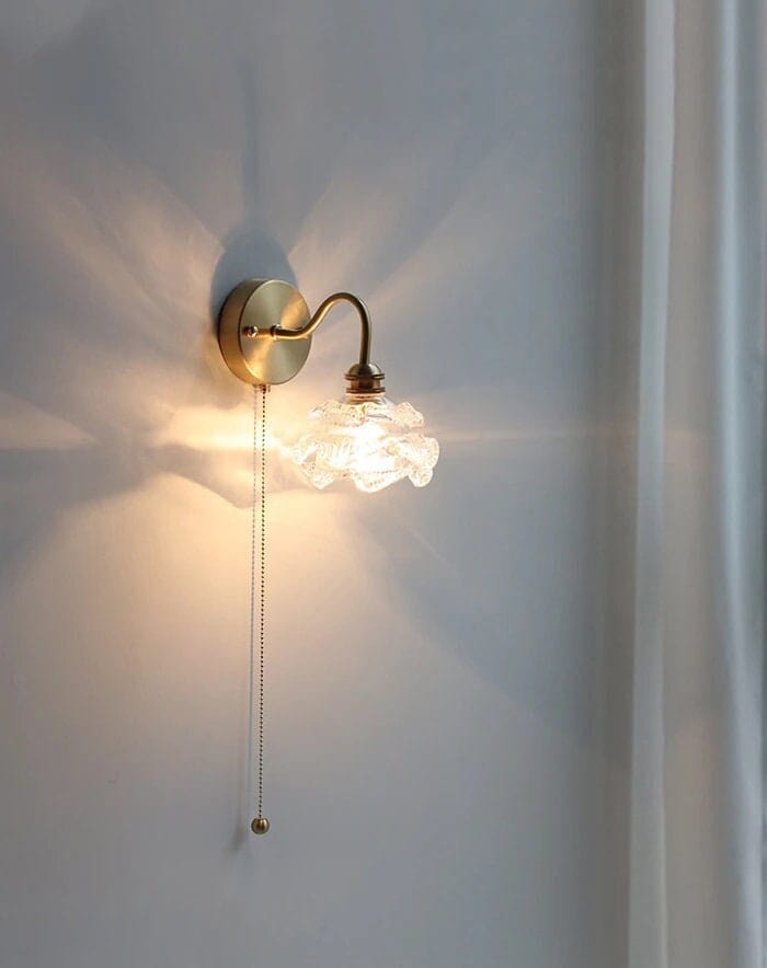 Elegant LED Glass Flower Wall Light - OutfitLondon