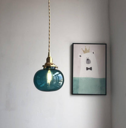 Classic Round Glass Pendant Light Fixture