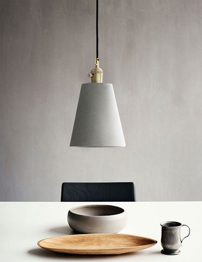 Modern Concrete Hanging Light with LED
