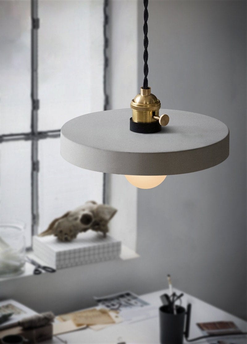 Modern Concrete Hanging Light with LED