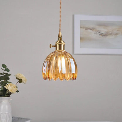 Mini Crystal Floral Hanging Light with LED