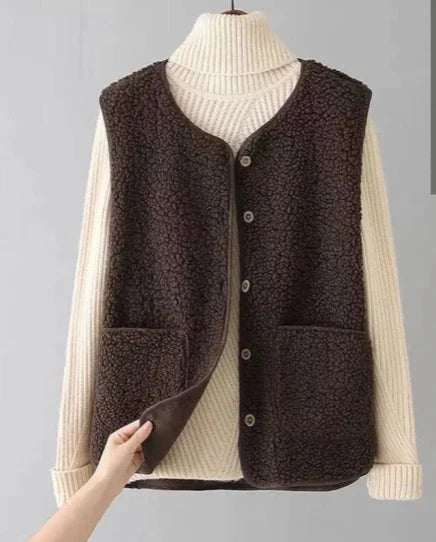 Soft Womens Sleeveless Fleece Vest - OutfitLondon