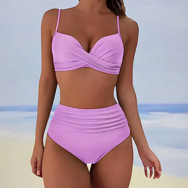 Women's Striped Beach Swimwear Set