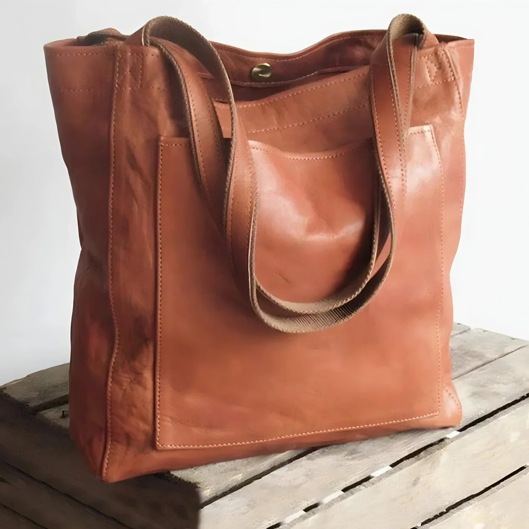 Genuine Leather Tote Bag by Sophie - OutfitLondon