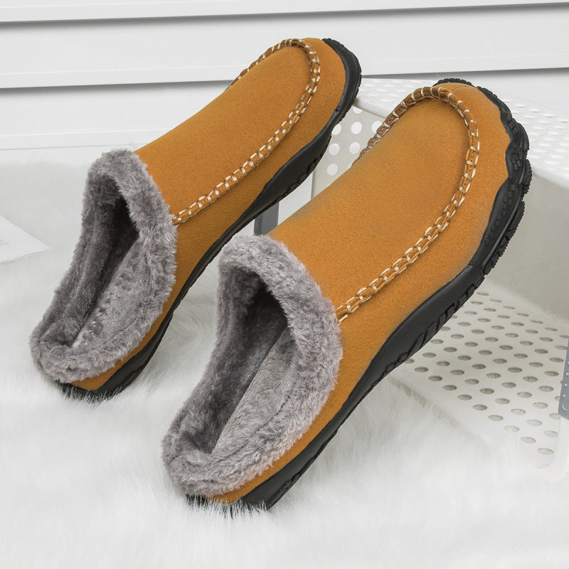 Warm Faux Fur Lined Men's Slippers