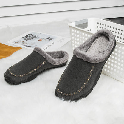 Warm Faux Fur Lined Men's Slippers