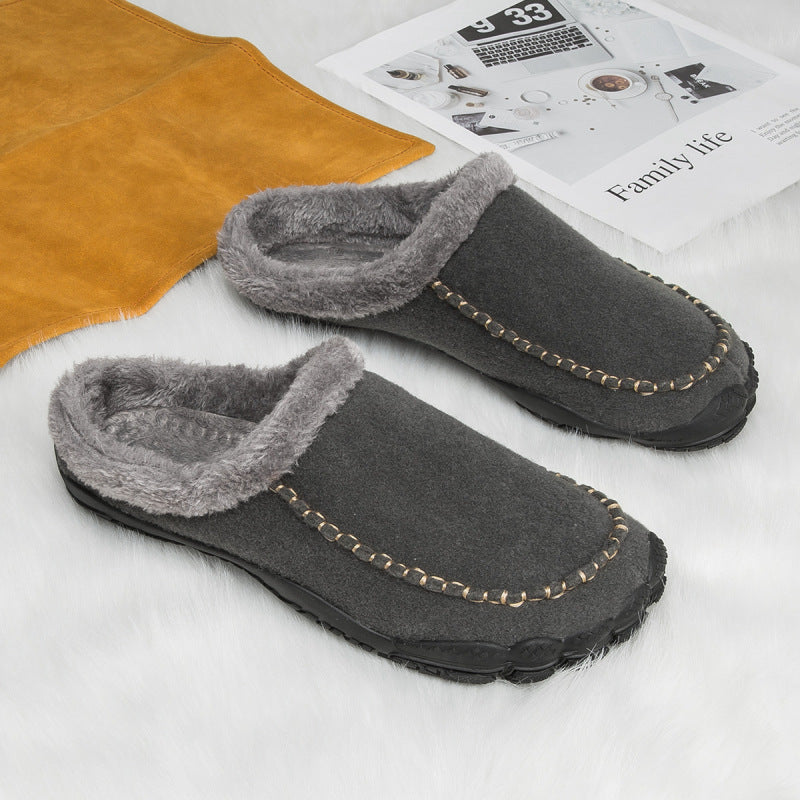 Warm Faux Fur Lined Men's Slippers