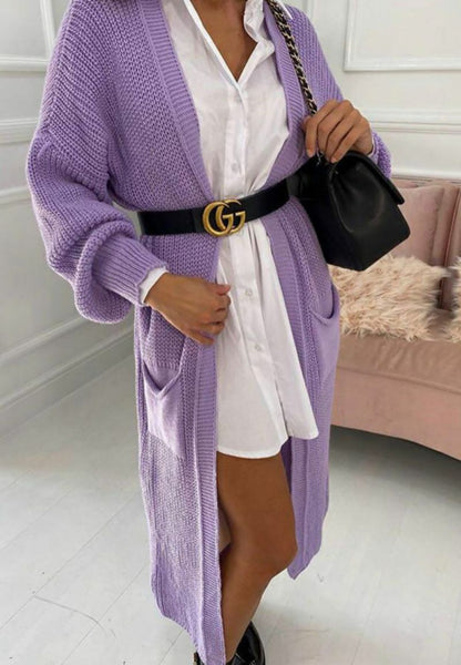 Soft Oversized Cable Knit Cardigan for Women