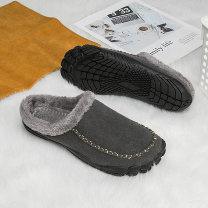 Warm Faux Fur Lined Men's Slippers