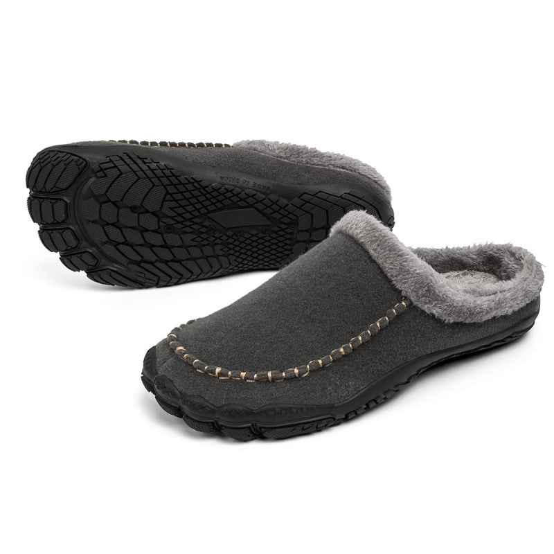 Warm Faux Fur Lined Men's Slippers