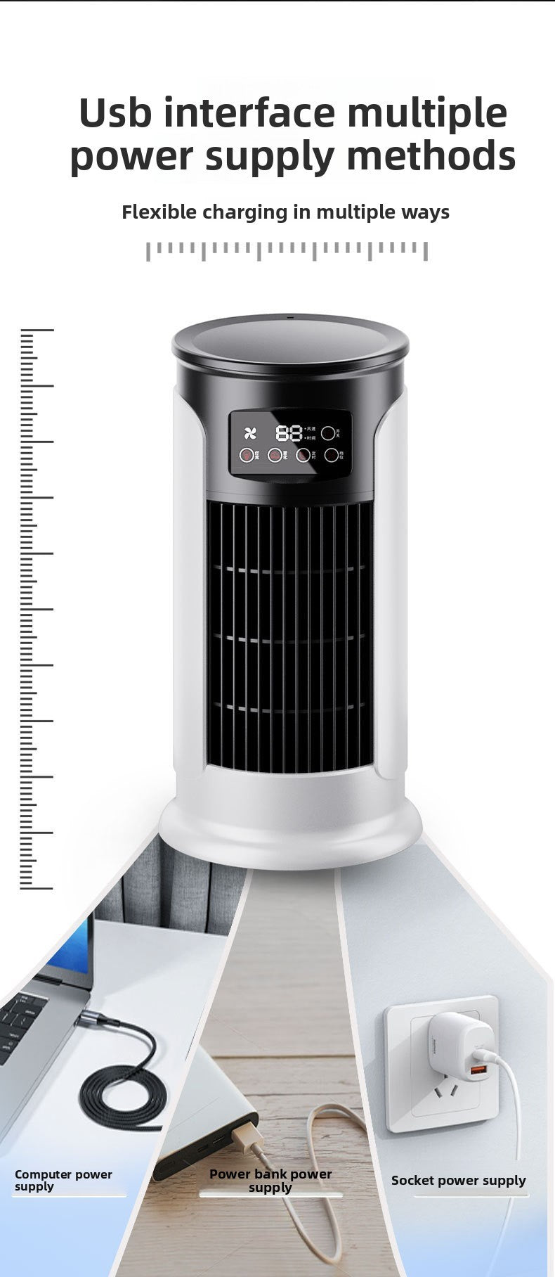 4-in-1 Portable Desktop Cooling Fan with Mist Function