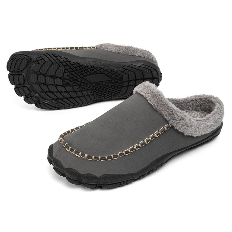 Warm Faux Fur Lined Men's Slippers