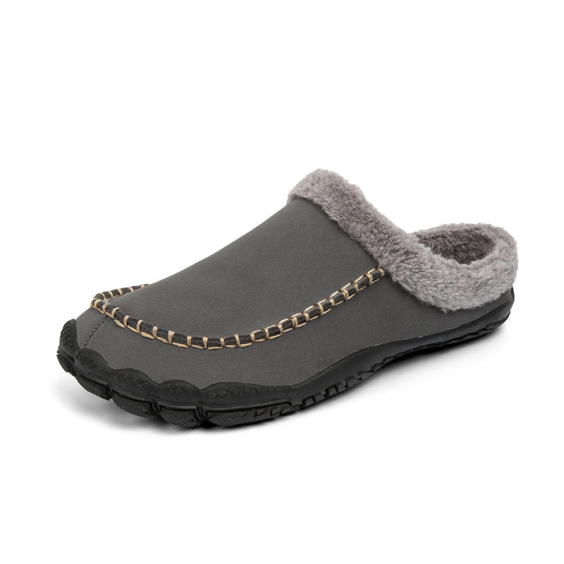 Warm Faux Fur Lined Men's Slippers - OutfitLondon
