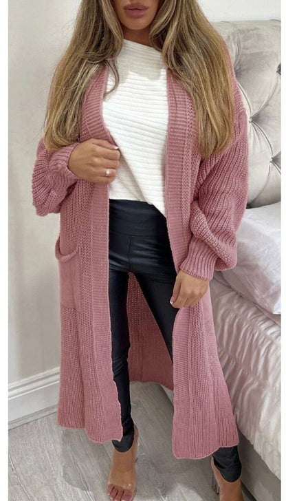Soft Oversized Cable Knit Cardigan for Women