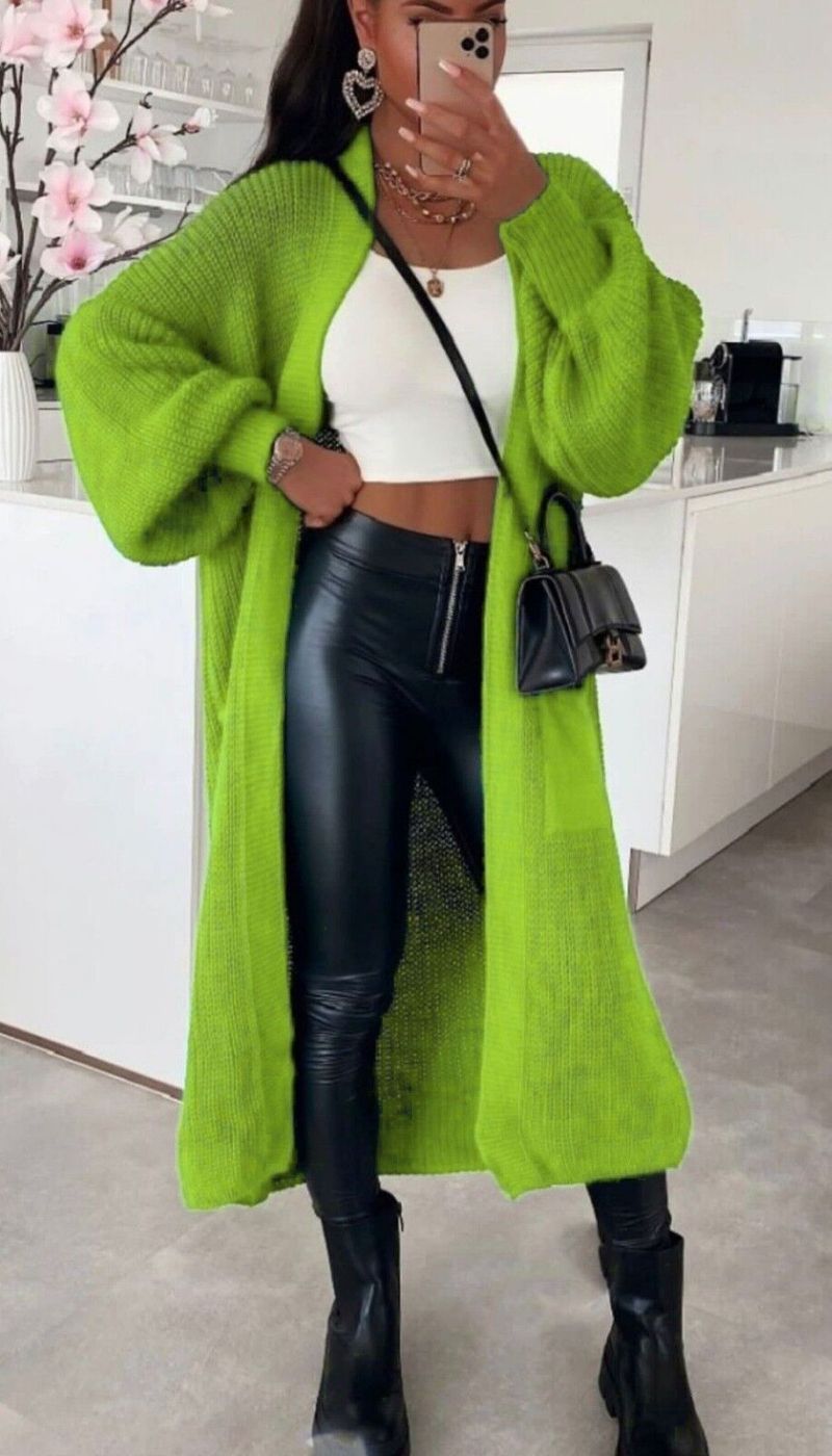 Soft Oversized Cable Knit Cardigan for Women