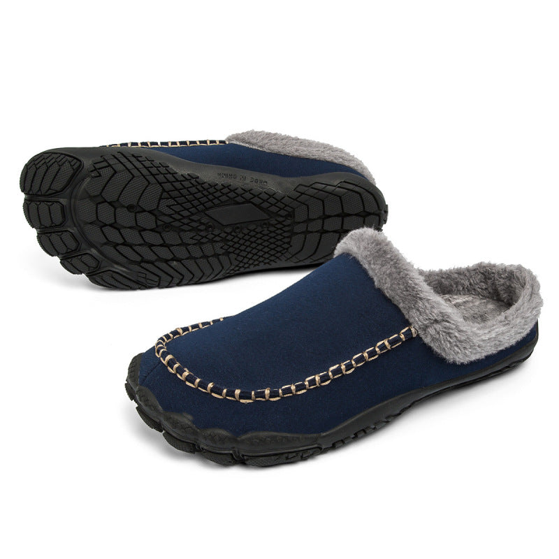 Warm Faux Fur Lined Men's Slippers