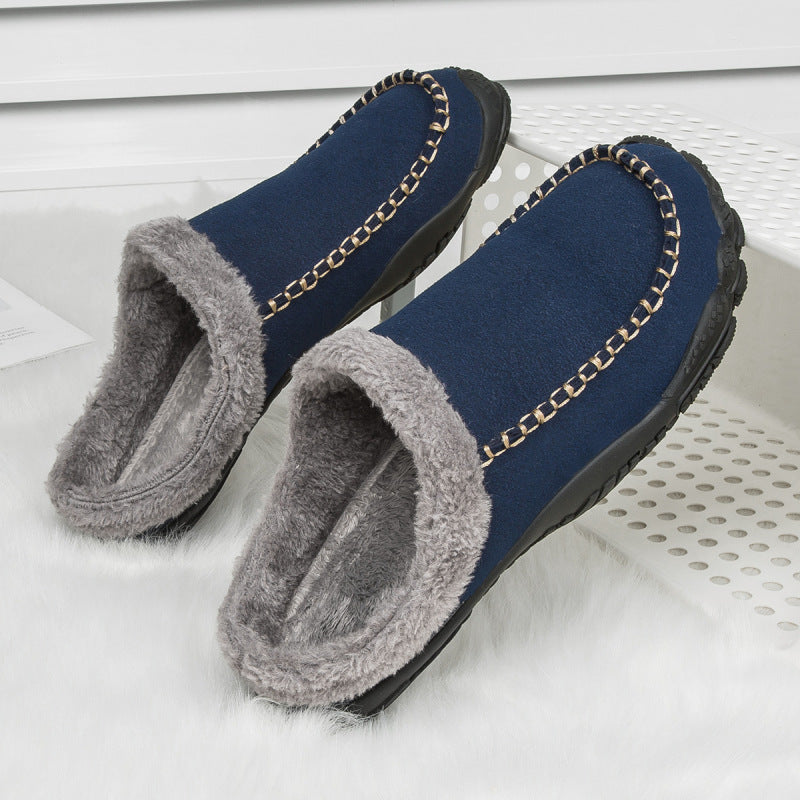 Warm Faux Fur Lined Men's Slippers