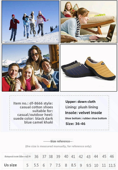 Fur Slippers For Men Waterproof Indoor And Outdoor Winter Slides