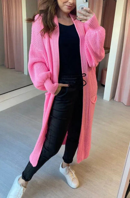 Soft Oversized Cable Knit Cardigan for Women