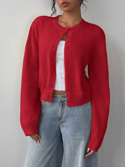 Cozy Fit Women's Knitted Cardigan Spring Sweater