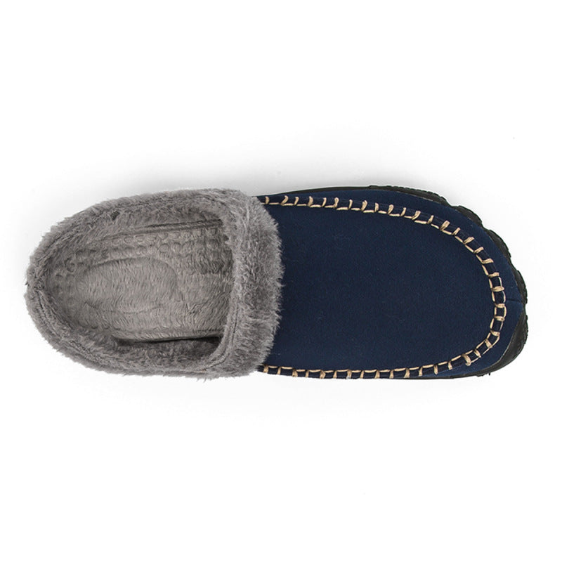 Warm Faux Fur Lined Men's Slippers