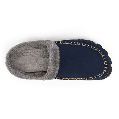 Warm Faux Fur Lined Men's Slippers