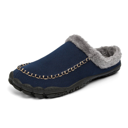 Warm Faux Fur Lined Men's Slippers