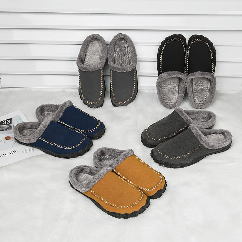 Warm Faux Fur Lined Men's Slippers