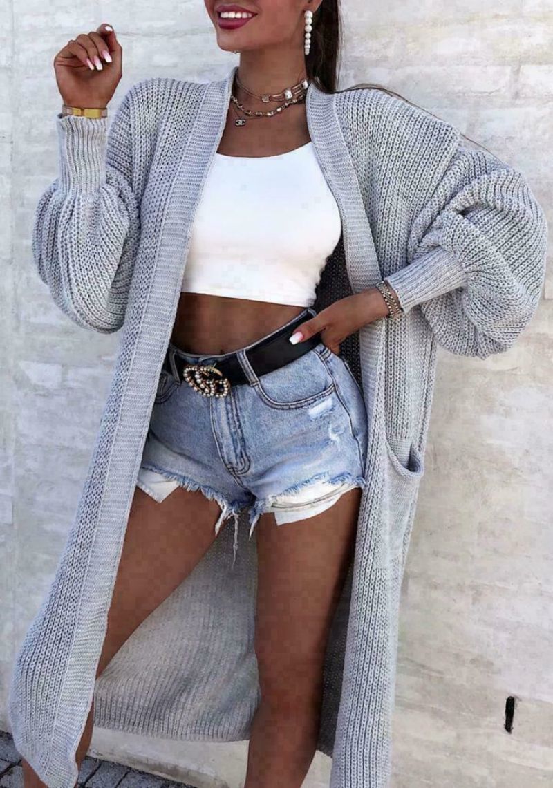 Soft Oversized Cable Knit Cardigan for Women