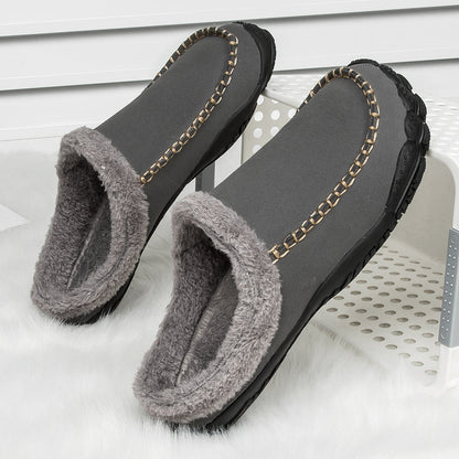 Warm Faux Fur Lined Men's Slippers
