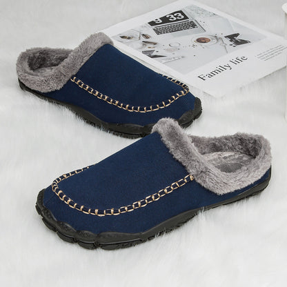 Warm Faux Fur Lined Men's Slippers