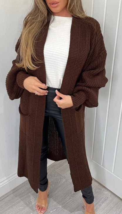 Soft Oversized Cable Knit Cardigan for Women