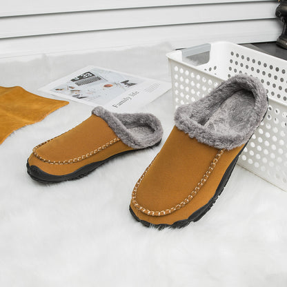 Warm Faux Fur Lined Men's Slippers