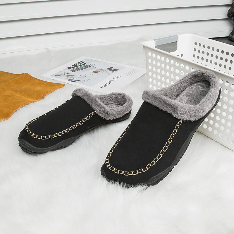 Warm Faux Fur Lined Men's Slippers