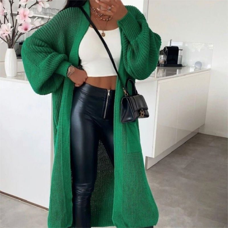 Soft Oversized Cable Knit Cardigan for Women