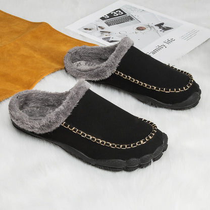 Warm Faux Fur Lined Men's Slippers