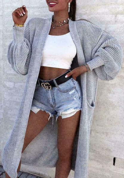 Soft Oversized Cable Knit Cardigan for Women