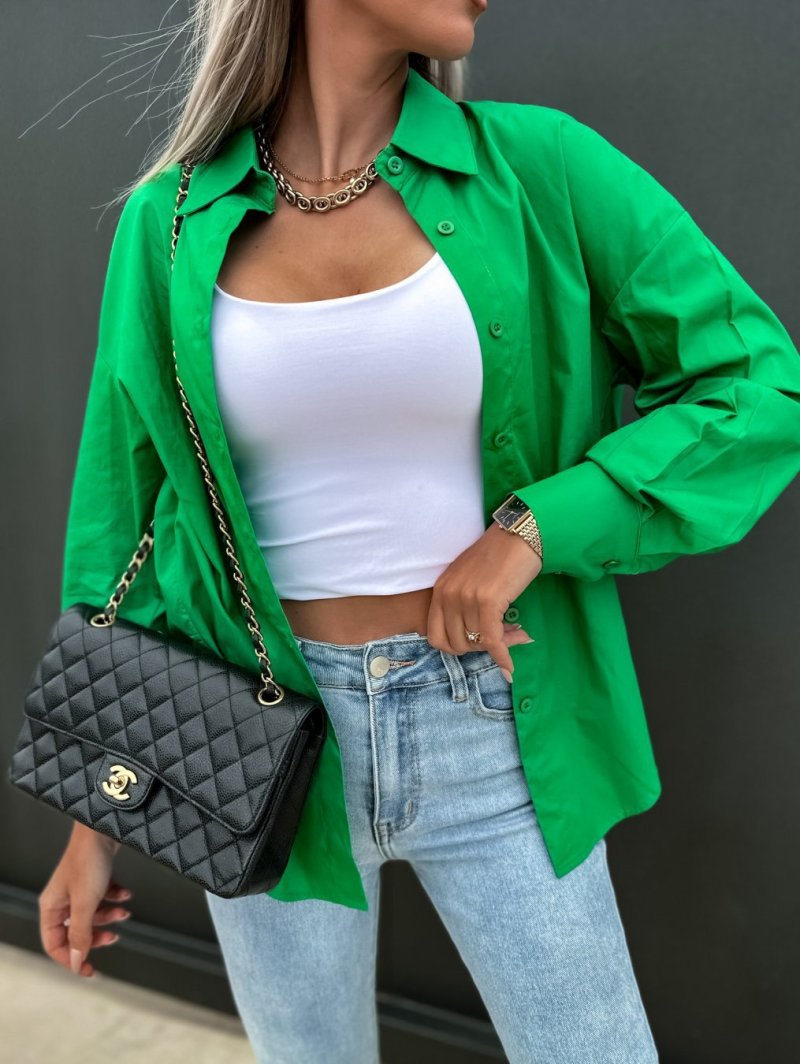 Relaxed Fit Women's Cotton Long Sleeve Shirt